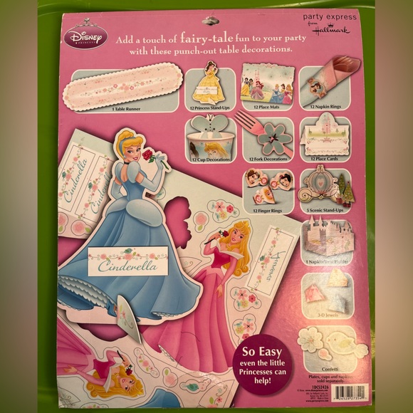 Table Decorations Cutout Disney Princess Pop out decorations for party of 12 - Picture 2 of 8